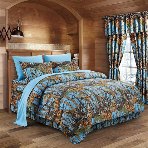 blue camouflage comforter